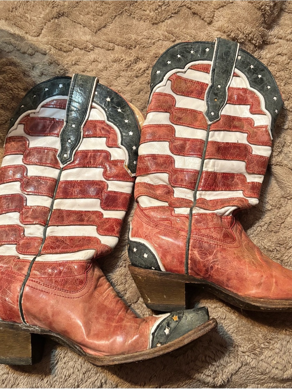 Corral Red, White & Blue Western Heeled Boots